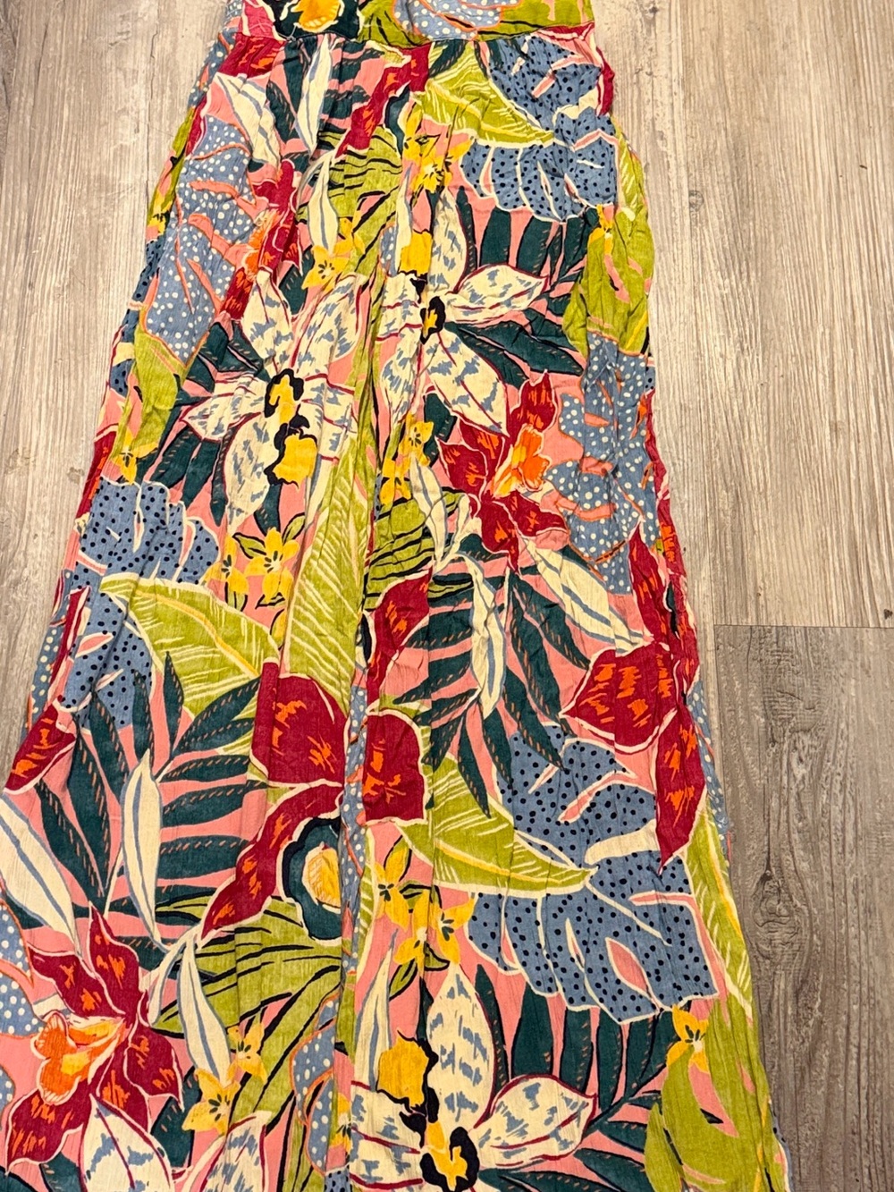 Angie Tropical Floral Wide Leg Jumpsuit Sleeveless Boho Resort Wear-Small - Picture 8 of 9